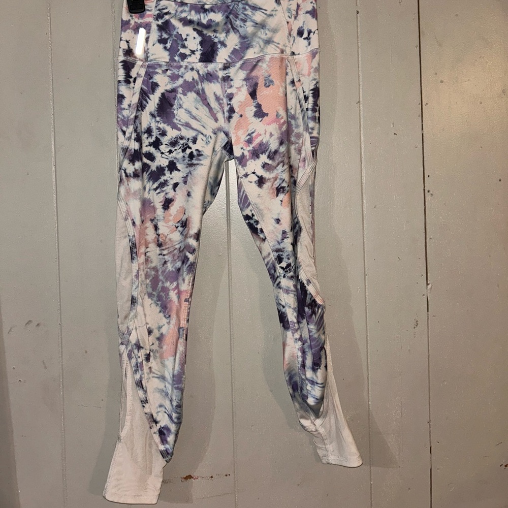 RBX size small active leggings blue and purple